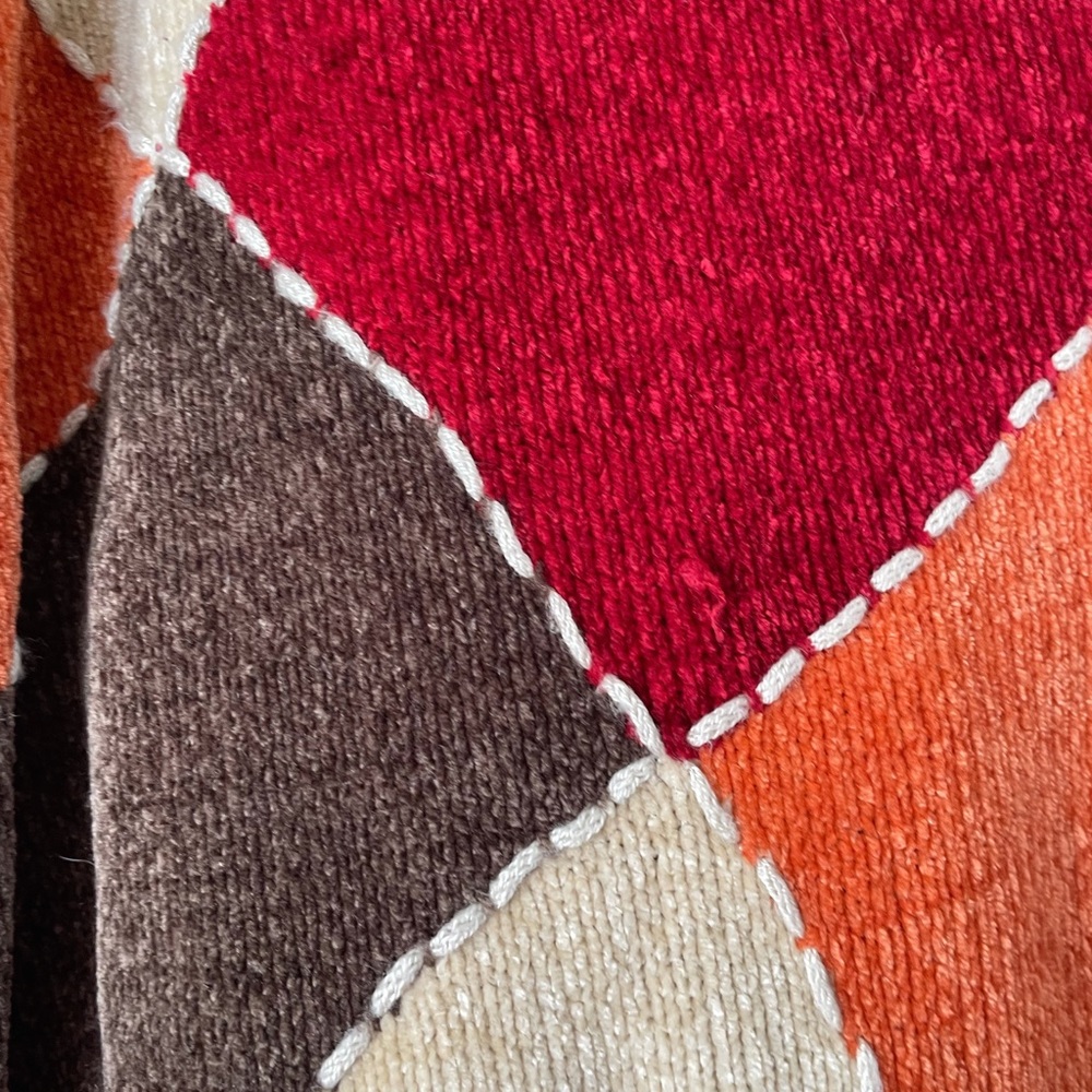 90s Chenille Patchwork Style Sweater - image 2